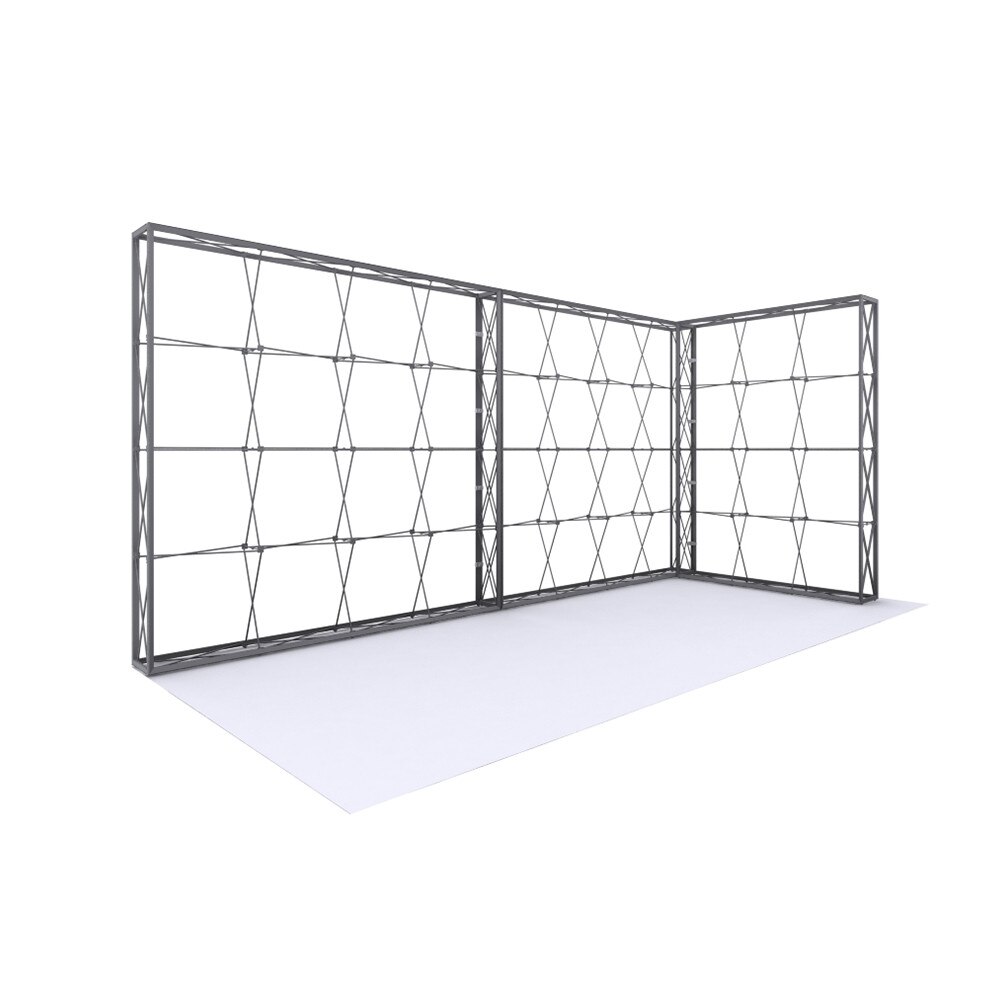 20 ft L-Shape Lumiere Light Wall® Configuration C — Hardware Only